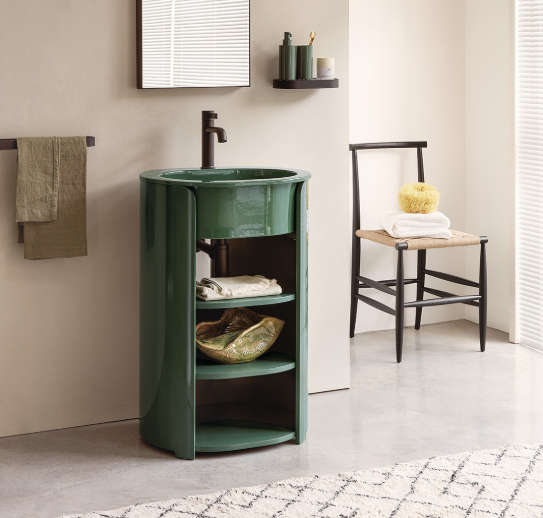 Lavabo con struttura Tiberio Ceramica Cielo