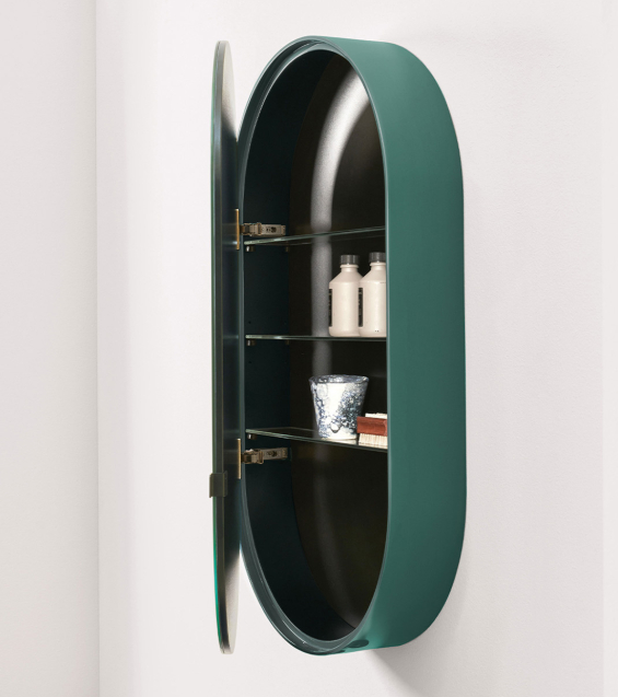 Specchio Ovale Contenitore sinistro I Catini Ceramica Cielo