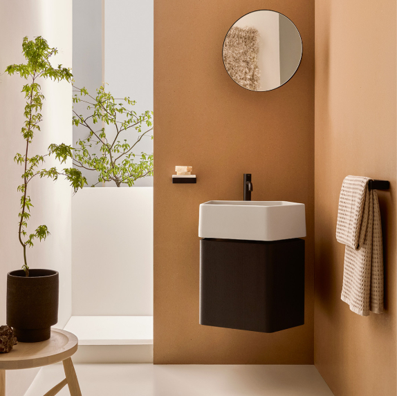 Lavabo sospeso con mobile Kanto Ceramica Cielo