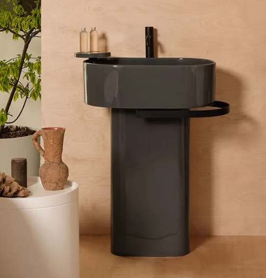Lavabo con colonna liscia Otis Ceramica Cielo