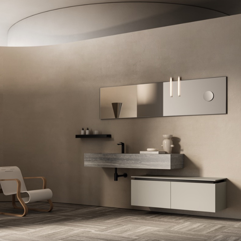 Mobile per il bagno con top scatolato in gres Alto 02