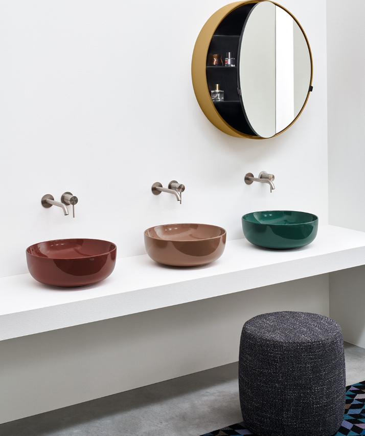 Lavabo da appoggio Bacinella Era Small Ceramica Cielo