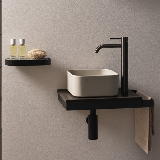 Lavabo da appoggio Minimo quadrato Shui Comfort Ceramica Cielo