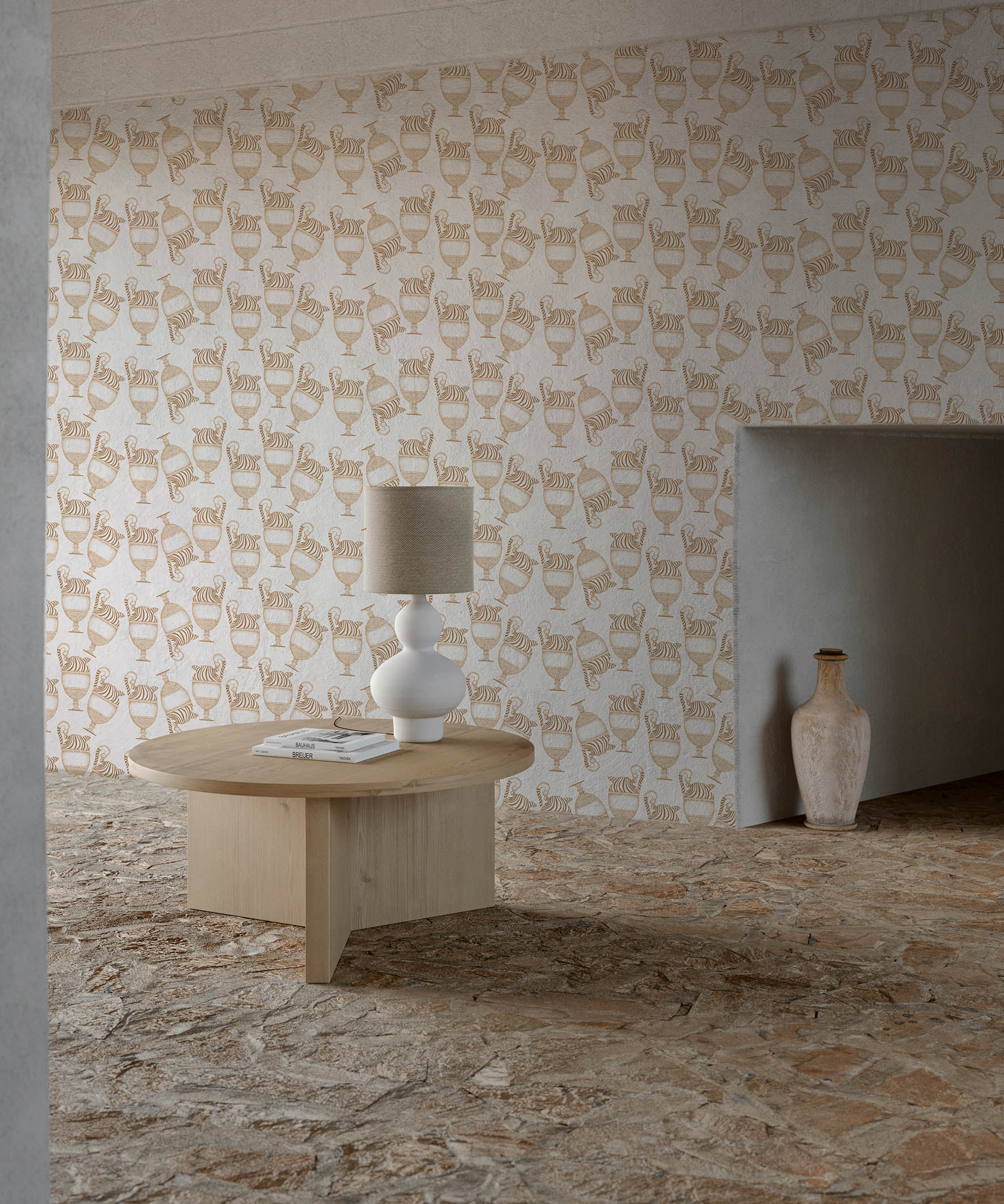 Carta da parati Fontana Bianca & Nocciola by MaVoix