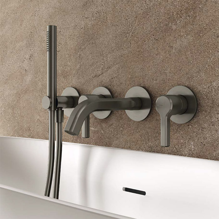 Miscelatore vasca a parete con doccetta Aurelia Treemme