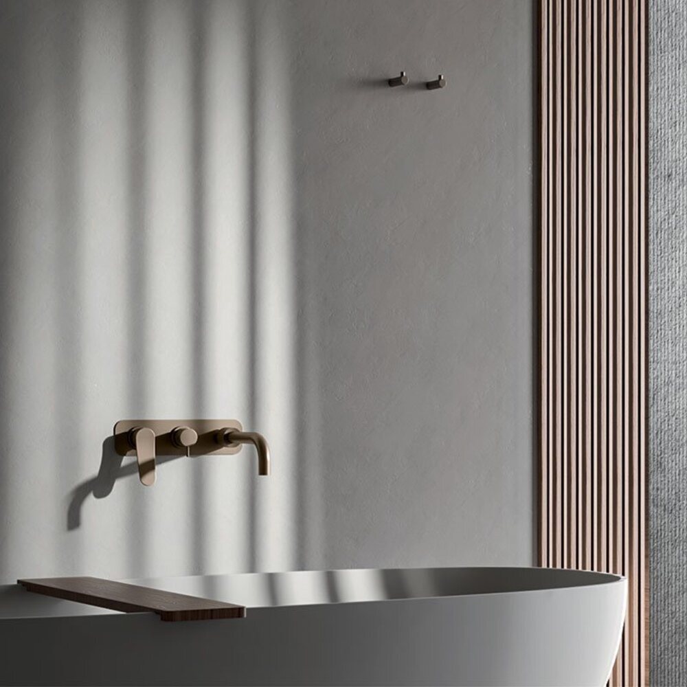 Miscelatore vasca a parete con deviatore a due uscite Tell by Geda