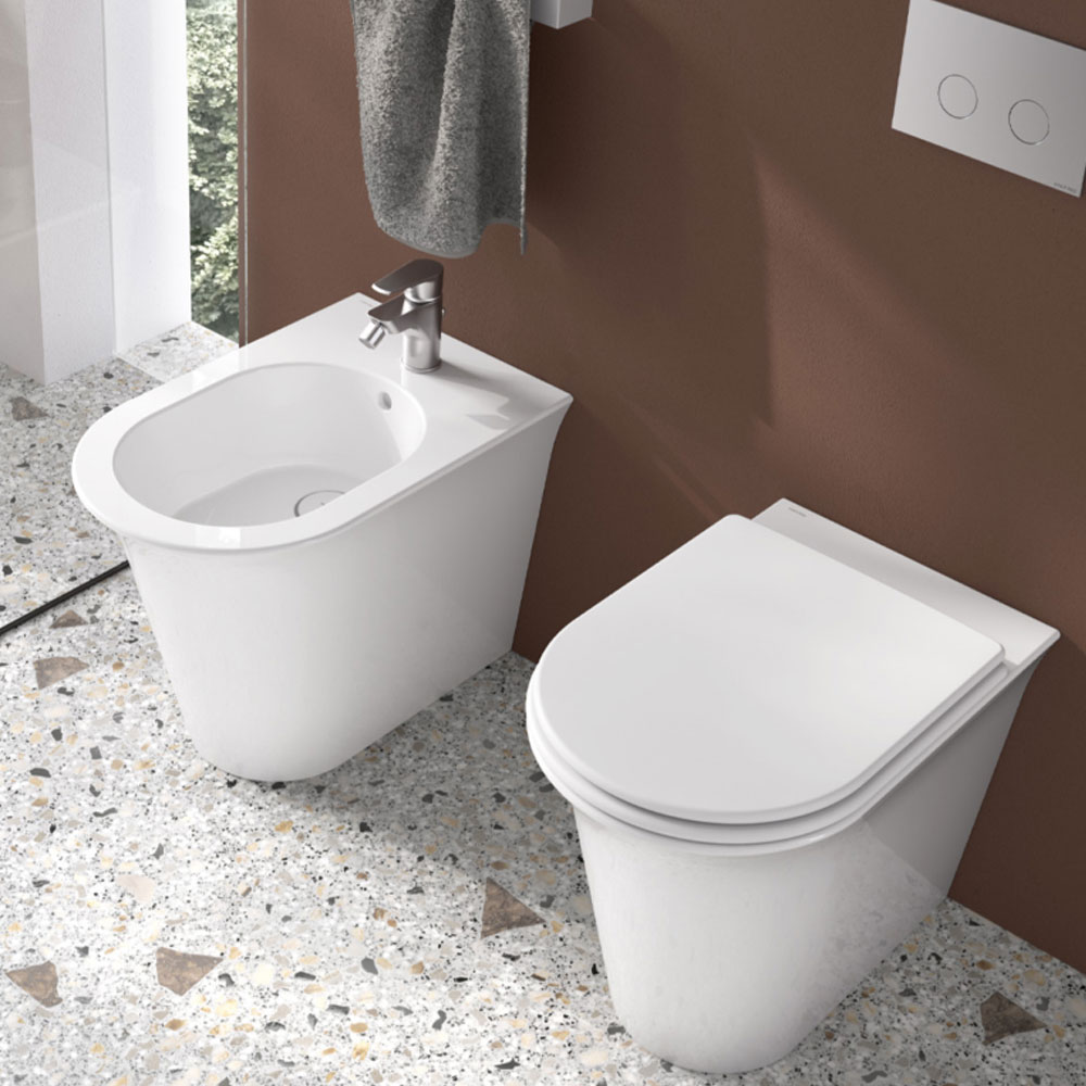 Bidet a terra in ceramica Avigo Hafro