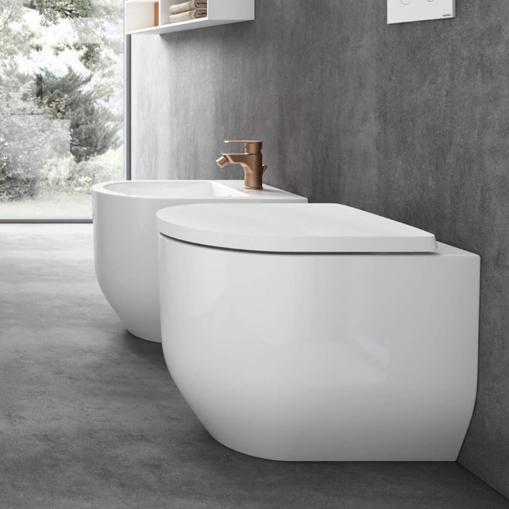Bidet a terra in ceramica Stino Hafro