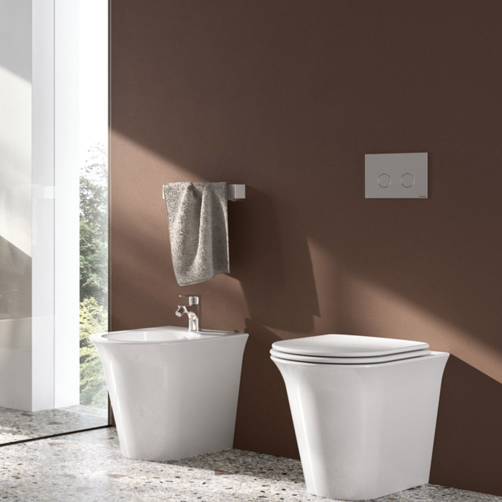 Wc a terra in ceramica Avigo Hafro