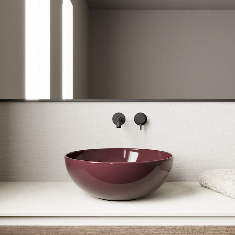 Lavabo da appoggio Ciotola 42 Nic Design, varie finiture di colore