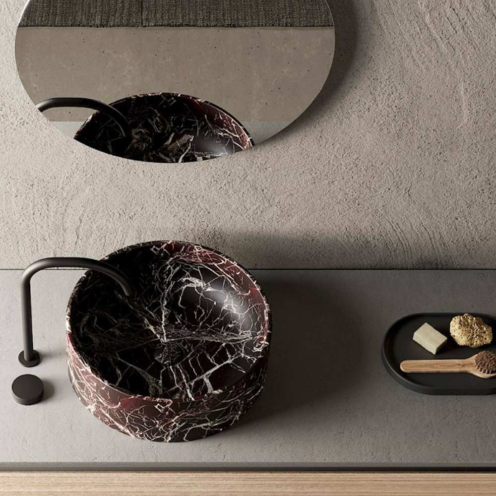 Lavabo bagno da appoggio in marmo Mod Nic Design