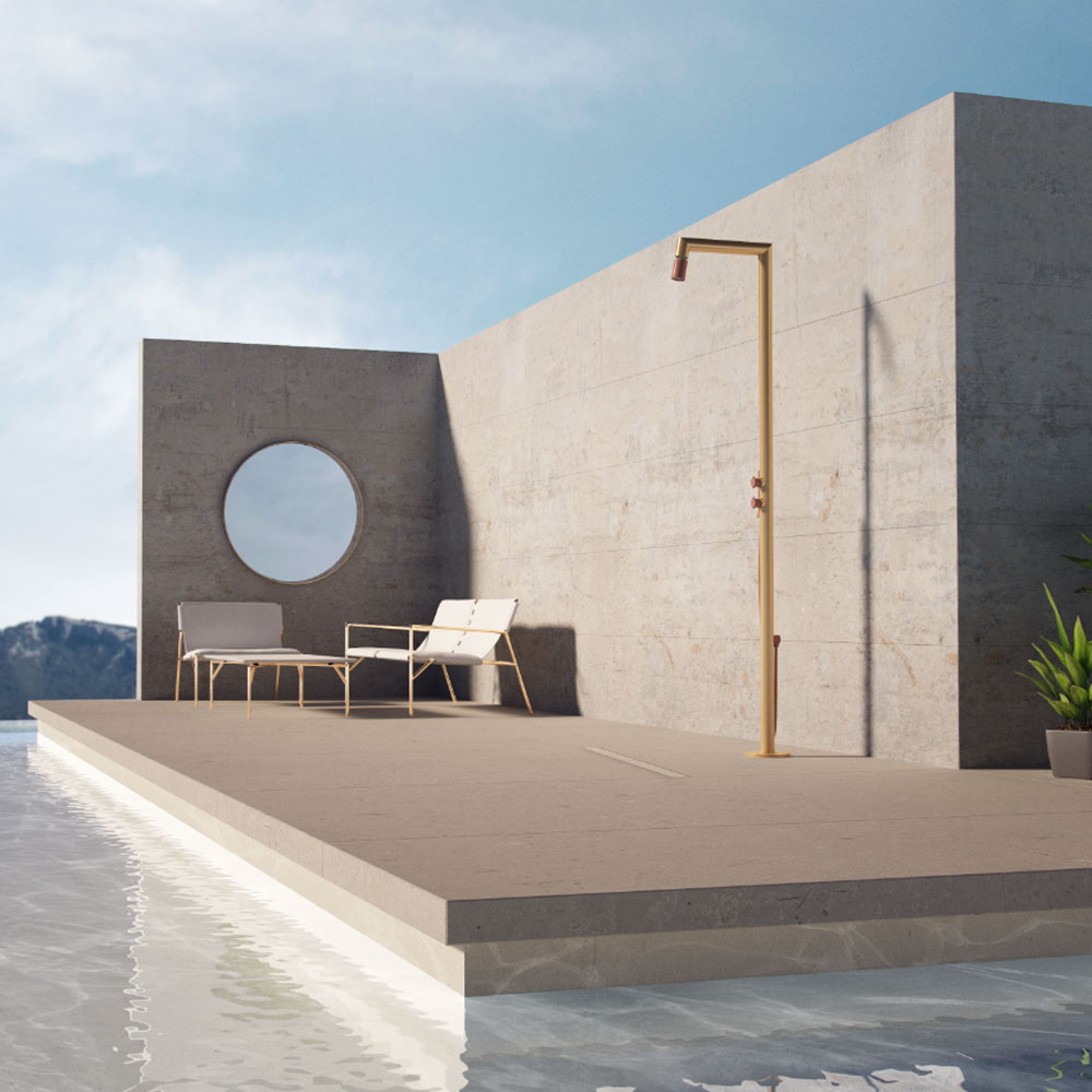 Colonna doccia acqua calda-fredda con kit doccetta Shiva Ama Luxury Shower