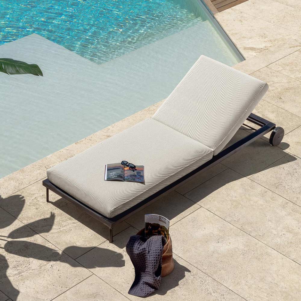 Lettino in tessuto da esterno Talenti