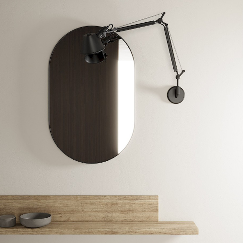 Specchio ovale in acciaio Pastille Nic Design
