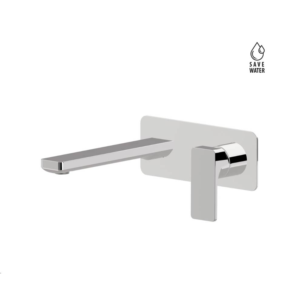 Miscelatore lavabo a parete con piastra rettangolare B-Easy Newform