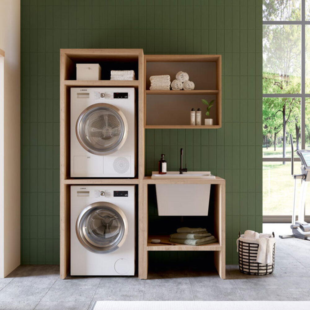 Mobile lavanderia in Rovere Naturale Smartop Colavene