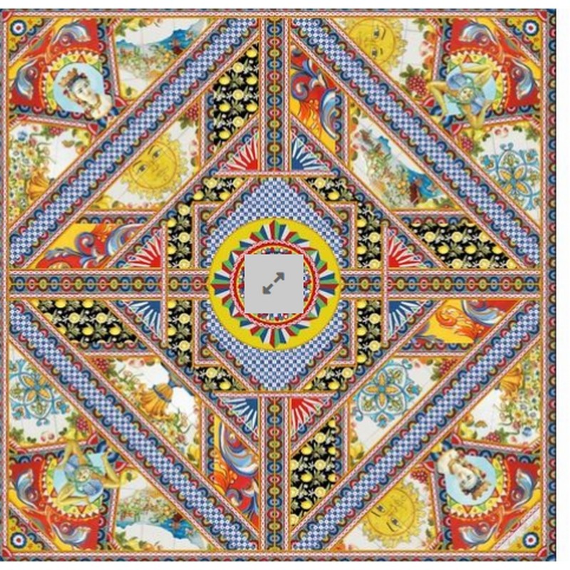 FOULARD SETA SANTA ROSALIA 55X55 CM. PALAIS ROYAL
