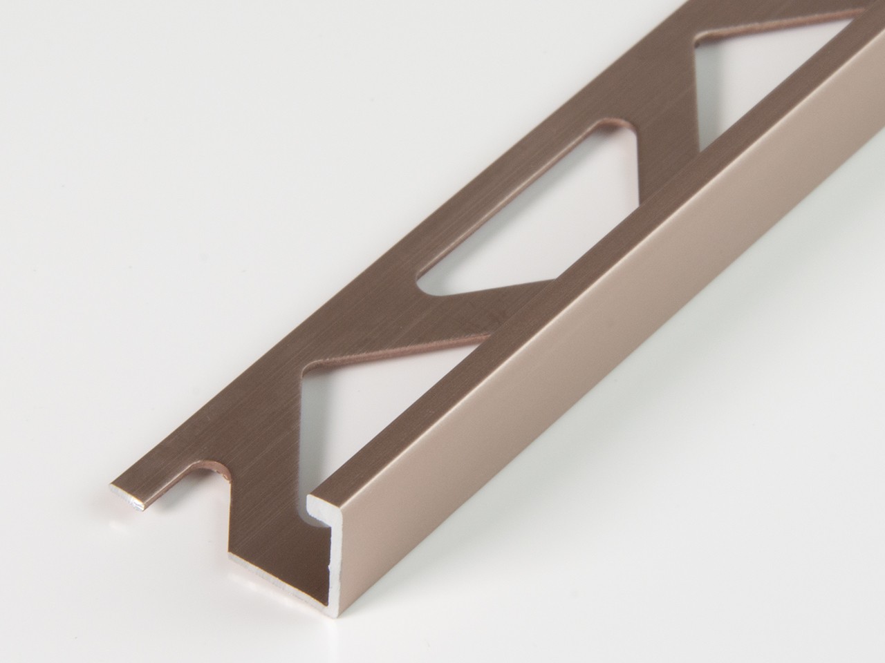 Profilo Angolare Global Floor Alluminio Anodizzato Rame Spessore 10mm Lunghezza 2,7m-74408