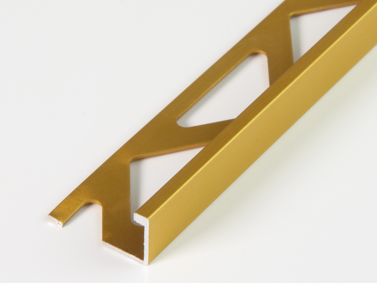 Profilo Angolare Global Floor Alluminio Anodizzato Oro Spessore 10mm Lunghezza 2,7m-74409