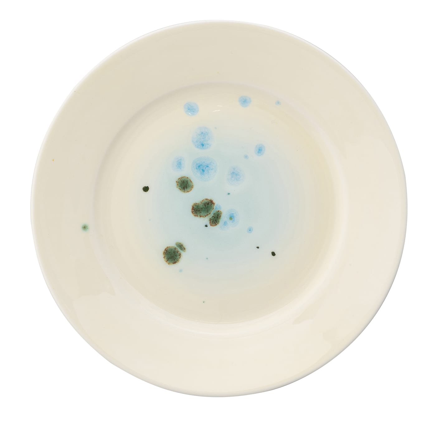 Set di 4 piatti da pane Murrine con bordo giallo