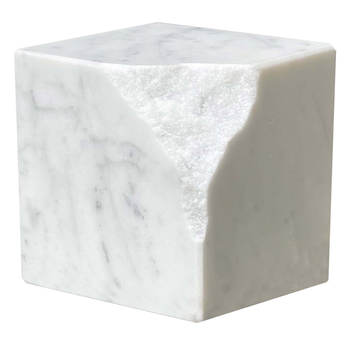 Colpo Da Maestro Piccola scultura cubica bianca