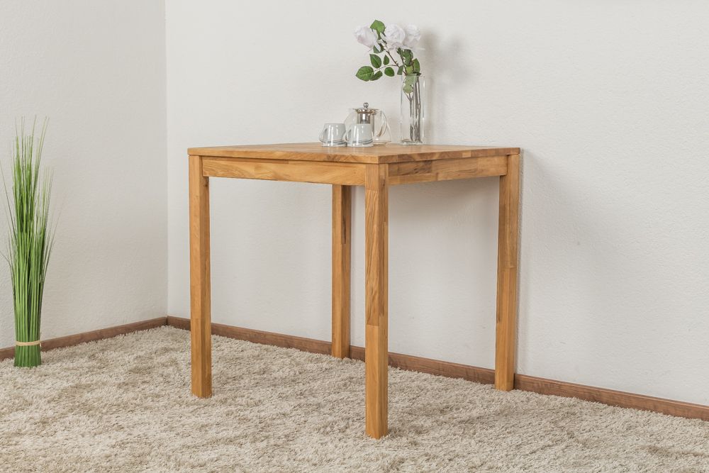 Tavolo da pranzo "Wooden Nature" 118, rovere massello, oliato - 70 x 70 cm (l x p)