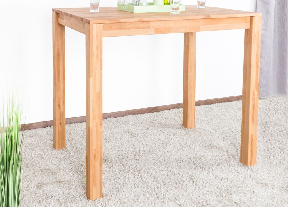 Tavolino alto "Wooden Nature" 119, faggio massello - 120 x 80 cm (l x p)