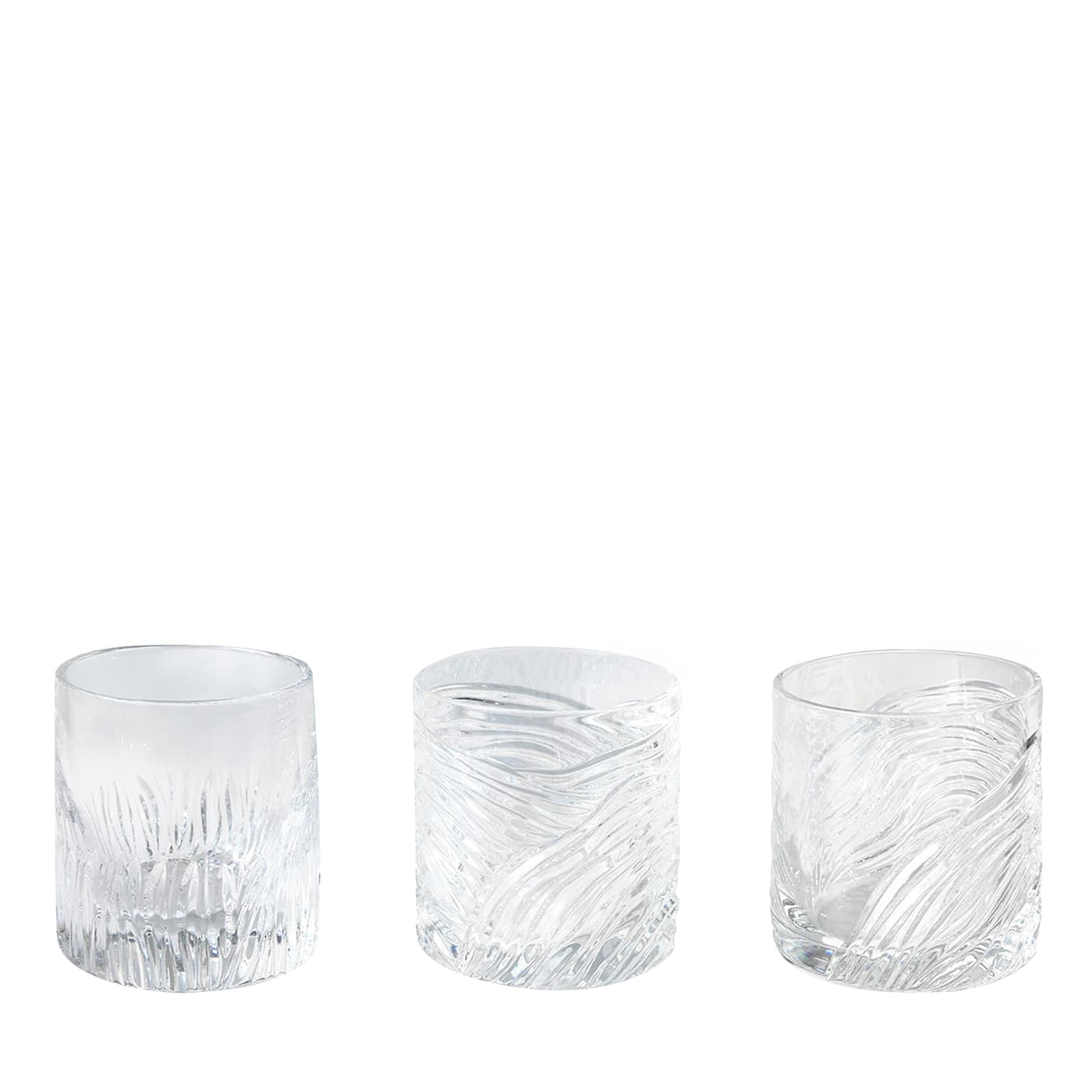 Set di 3 Bicchieri Alisei in Cristallo