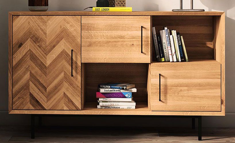 Cassettiera "Kumeu" 39, faggio massello, oliato - 80 x 144 x 45 cm (h x l x p)