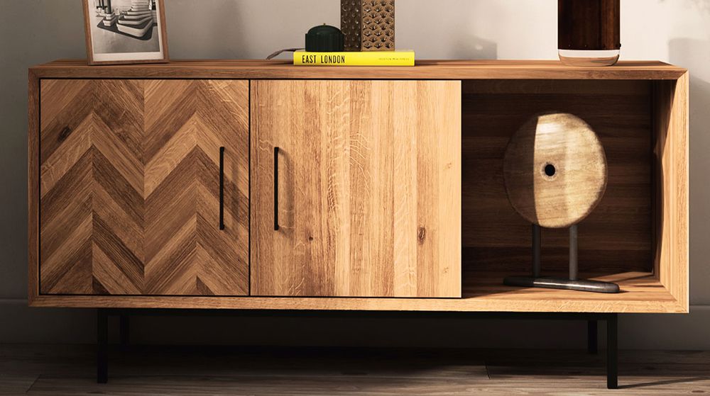 Cassettiera "Kumeu" 25, faggio massello, oliato - 65 x 144 x 45 cm (h x l x p)