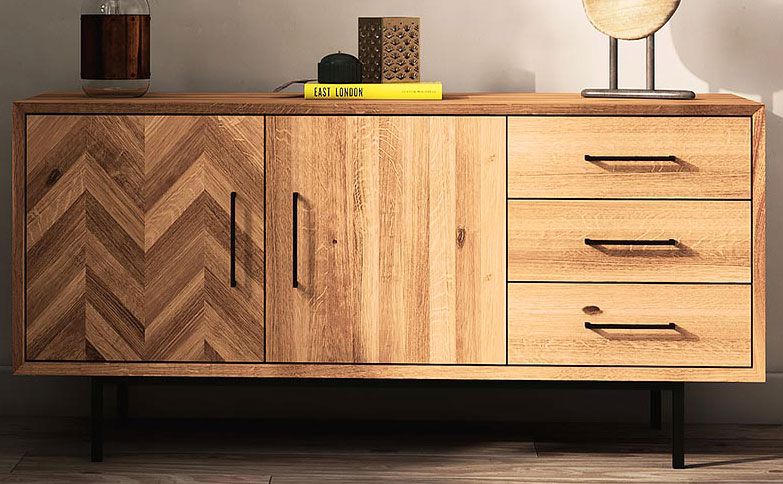 Cassettiera "Kumeu" 27, faggio massello, oliato - 65 x 144 x 45 cm (h x l x p)