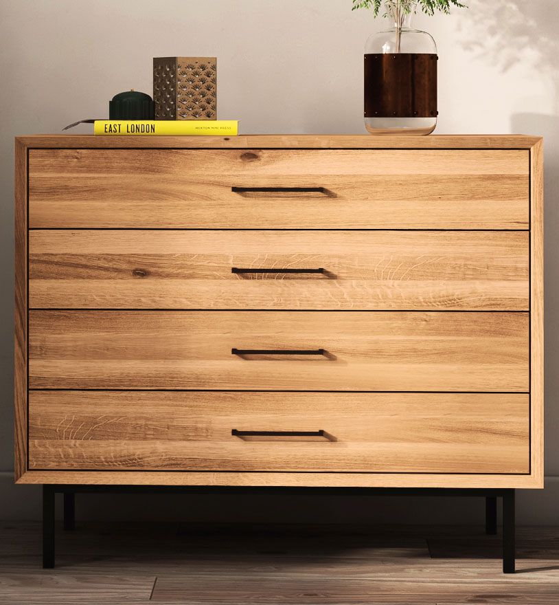 Cassettiera "Kumeu" 30, faggio massello, oliato - 80 x 97 x 45 cm (h x l x p)