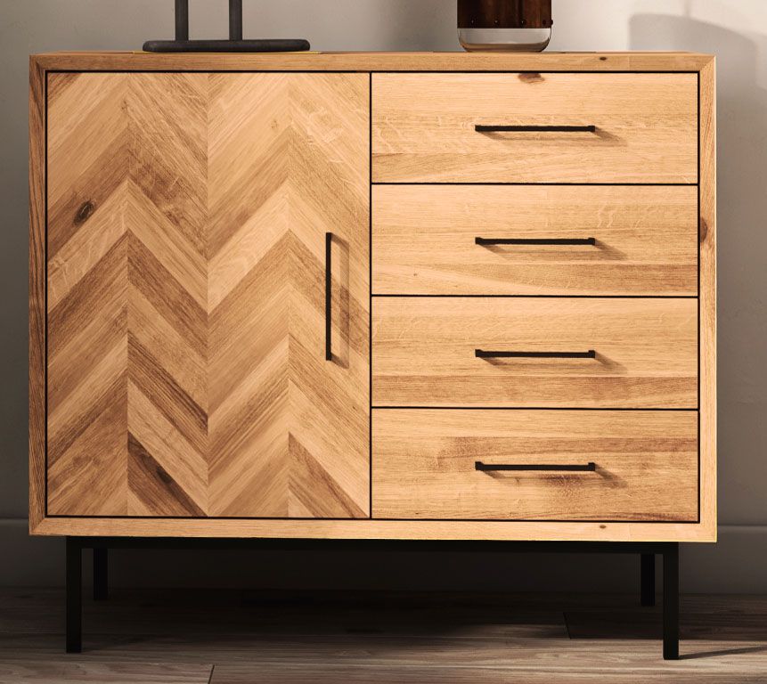 Cassettiera "Kumeu" 31, faggio massello, oliato - 80 x 97 x 45 cm (h x l x p)