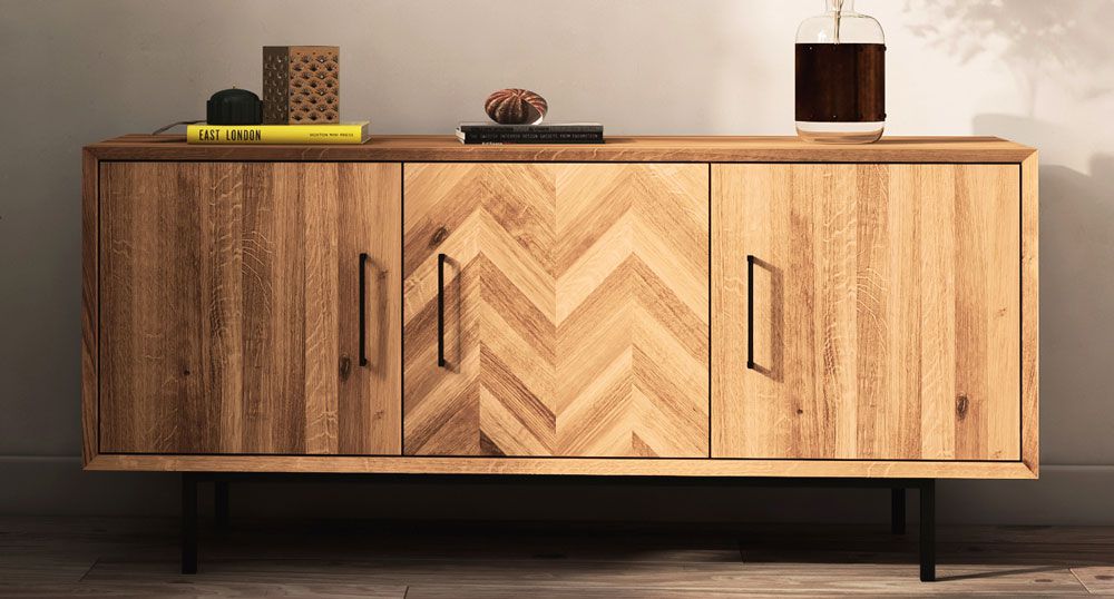 Cassettiera "Kumeu" 22, faggio massello oliato - 65 x 144 x 45 cm (h x l x p)