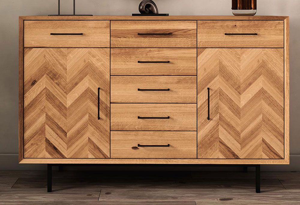 Cassettiera "Kumeu" 46, faggio massello, oliato - 95 x 144 x 45 cm (h x l x p)