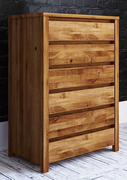 Cassettiera "Tasman" 22, rovere massello selvatico, oliato - 112 x 80 x 45 cm (h x l x p)