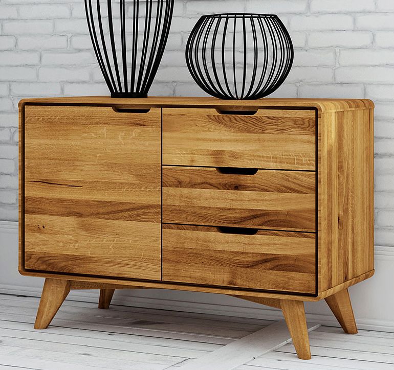 Cassettiera "Timaru" 10, rovere massello selvatico, oliato - 63 x 90 x 40 cm (h x l x p)