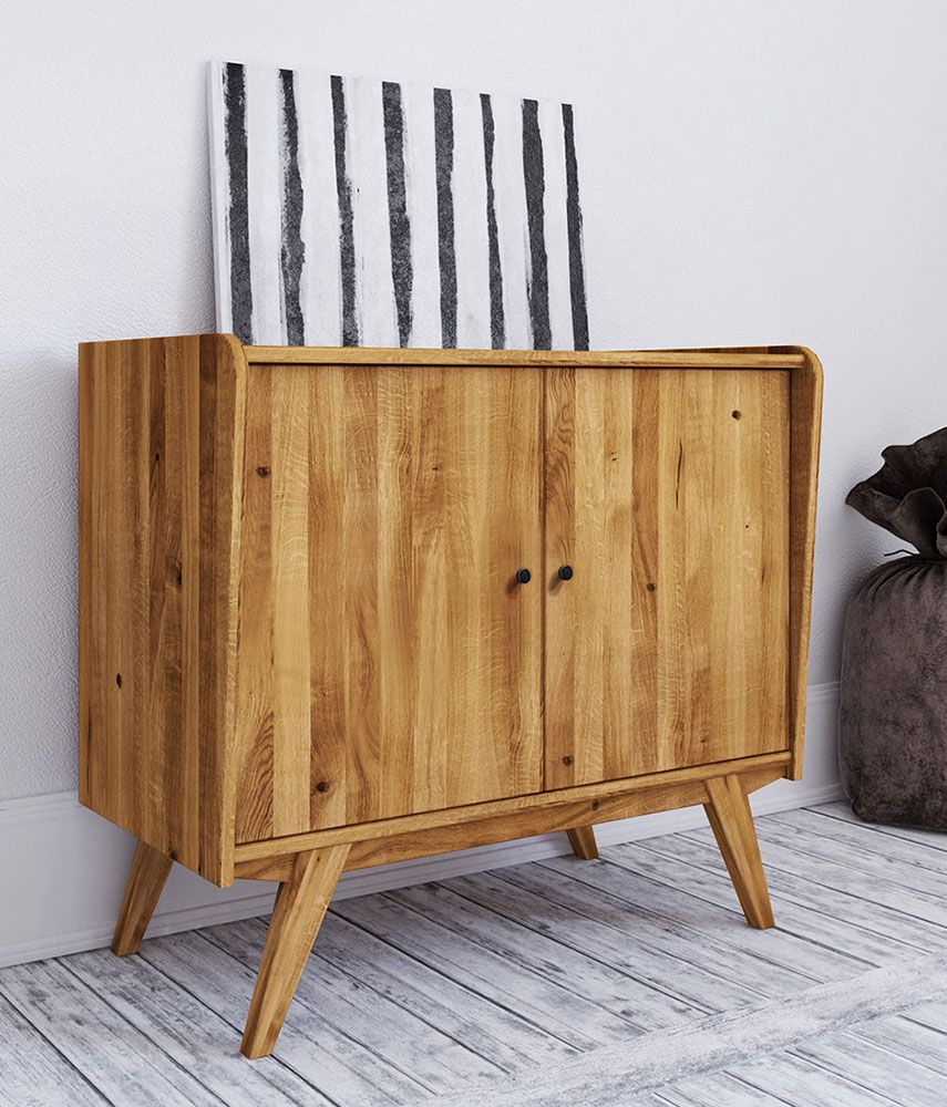 Cassettiera "Otago" 09, rovere massello selvatico, oliato - 90 x 100 x 50 cm (h x l x p)