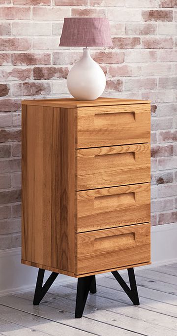 Cassettiera "Masterton" 07, faggio massello, oliato - 100 x 45 x 45 cm (h x l x p)