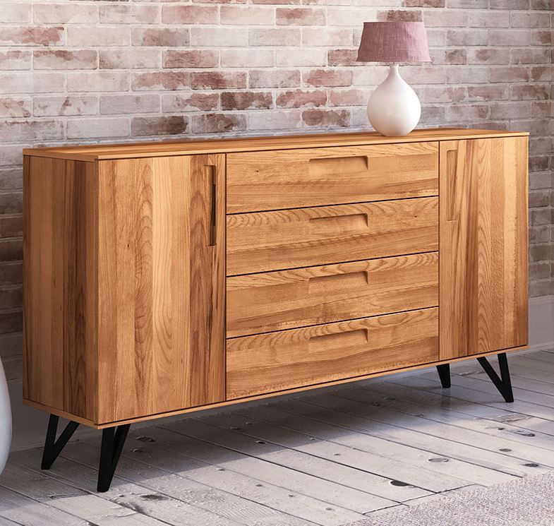 Cassettiera "Masterton" 12, faggio massello, oliato - 100 x 182 x 45 cm (h x l x p)