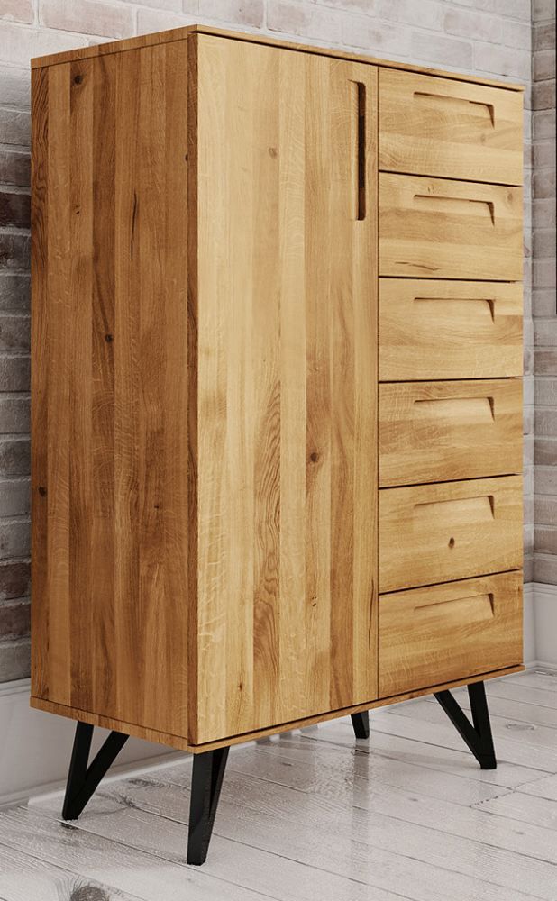 Cassettiera "Masterton" 14, rovere selvatico, oliato - 140 x 91 x 45 cm (h x l x p)