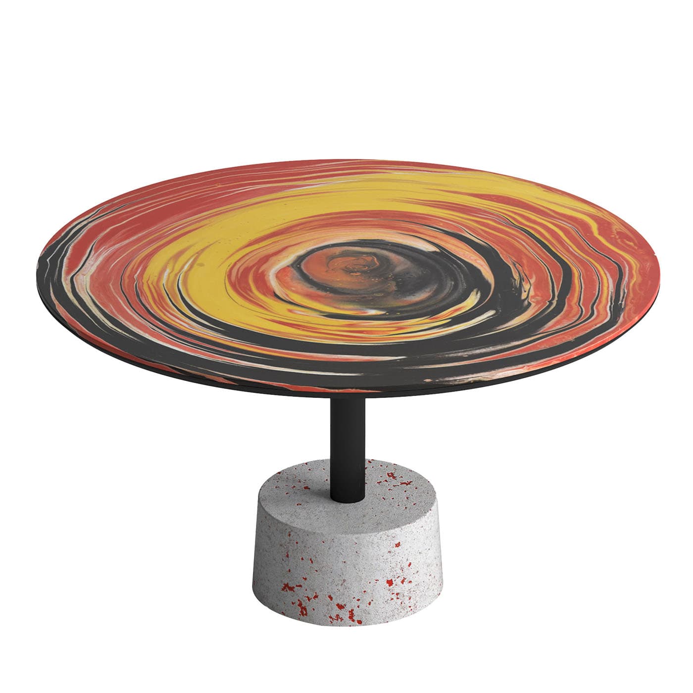 Tavolino rotondo Astraliti in metallo dai toni caldi #2