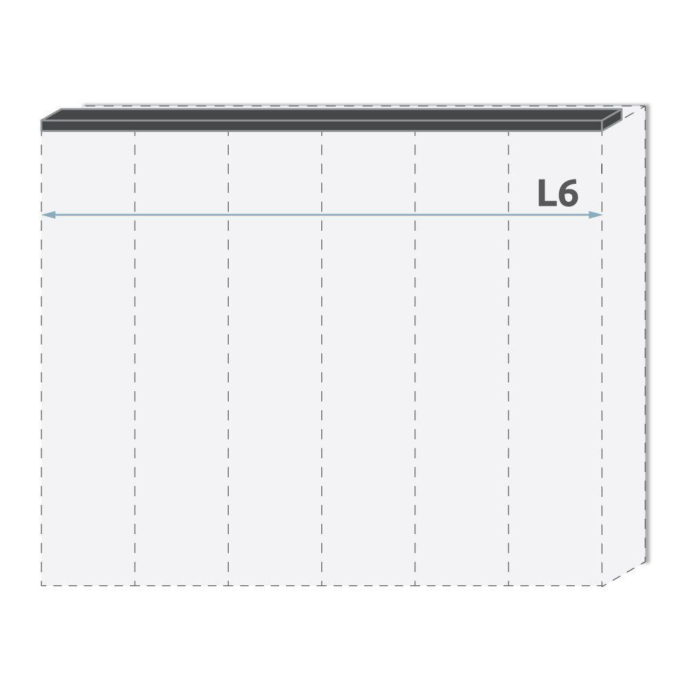 Cornice per Armadio ad ante battenti "Afega" e moduli aggiuntivi, bianco lucido - larghezza: 302 cm