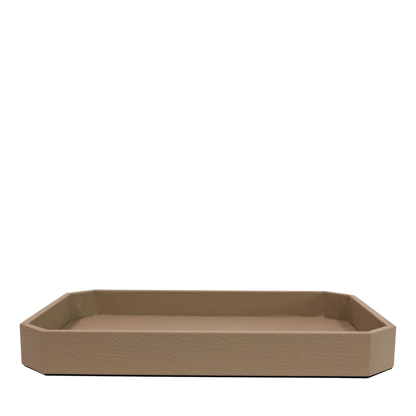 Vide-poche Del Monte grande in pelle Beige Tamarone