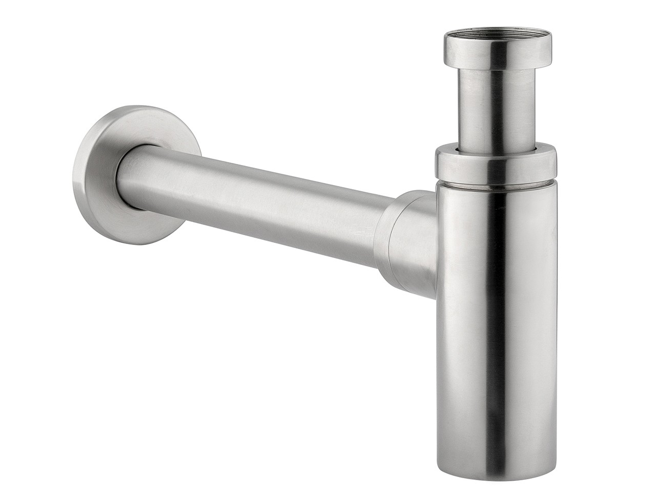 Sifone per Lavabo Luxy Inox 316 Tondo in Acciaio Spazzolato-64536