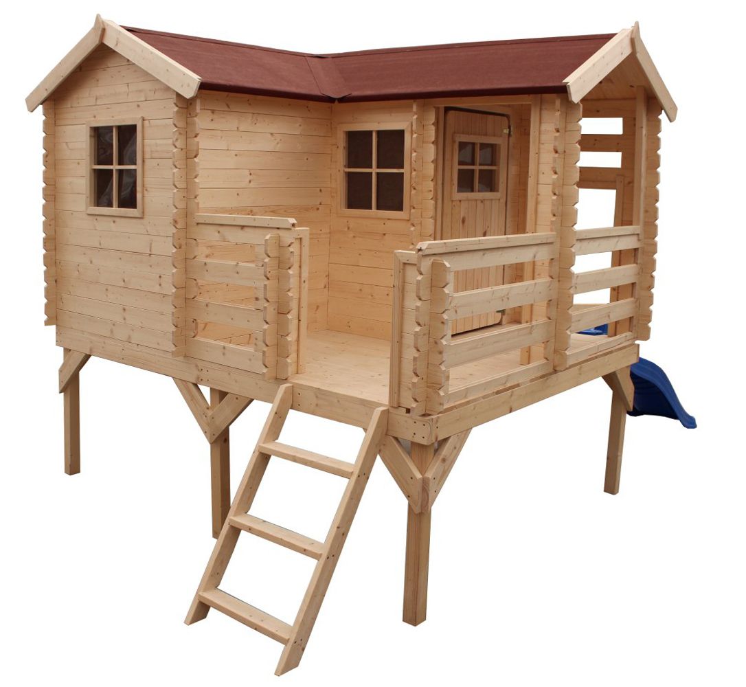 Casetta "New Park" con scivolo - 2,37 x 1,92 m, spessore 19 mm