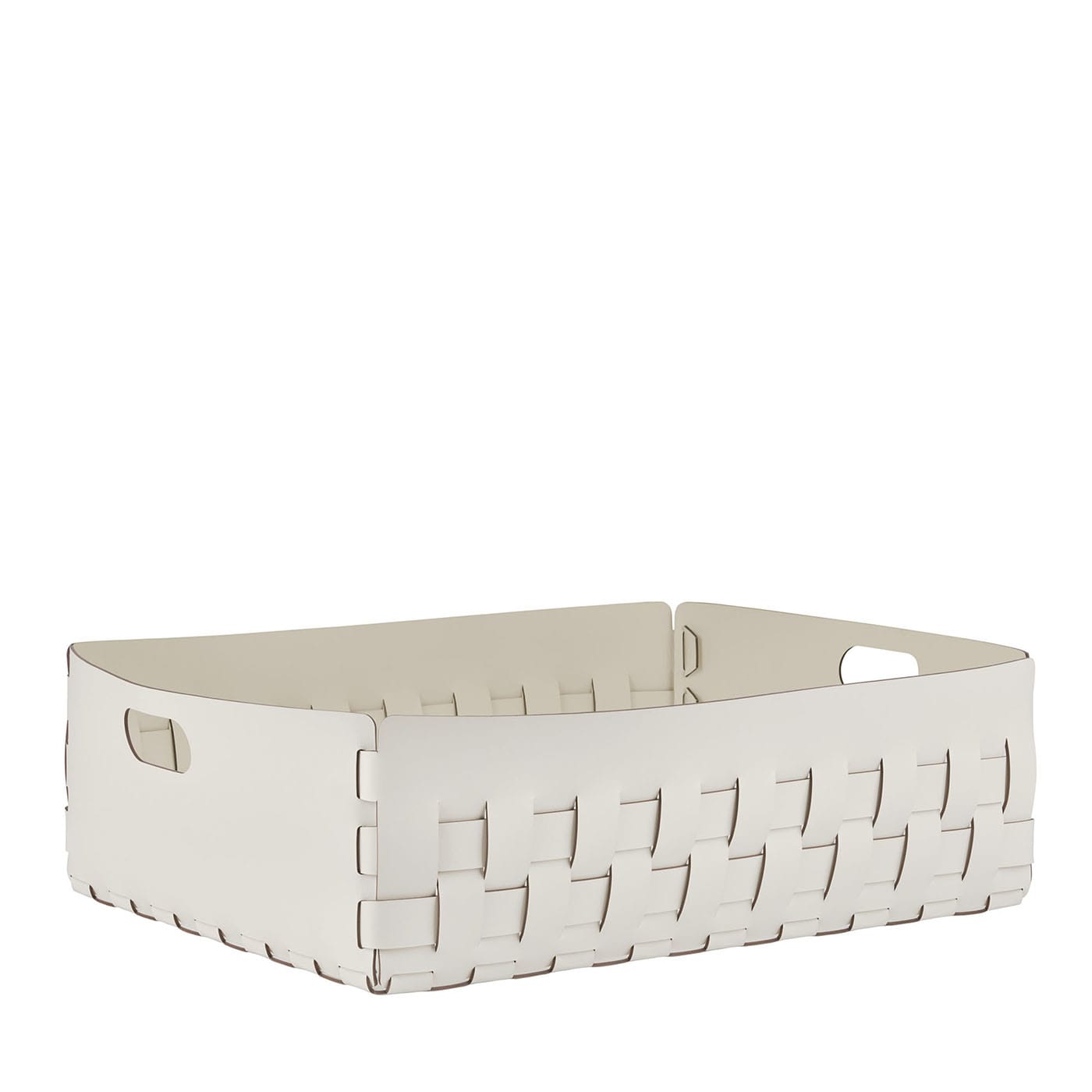 Cestino di lino Bottega White/Panna Cotta di Ekaterina Borovkova