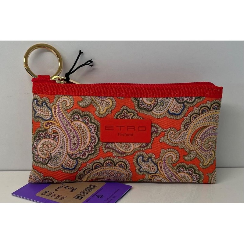 MINI TROUSSE SFONDO/RIFINITURE ARANCIONE 13.5X7.5X2 CM. ETRO PROFUMI