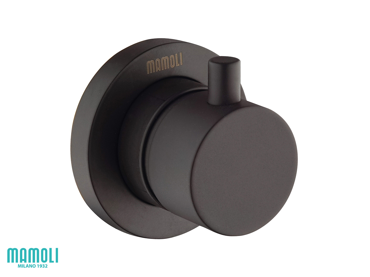 Placca con Deviatore 3 Vie Doccia Incasso Pico Monocomando Nero Opaco-59773