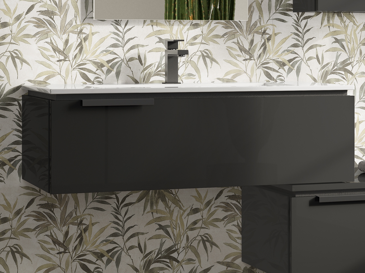 Cassetto per Base Touch 90xH26 cm Antracite Lucido-69675